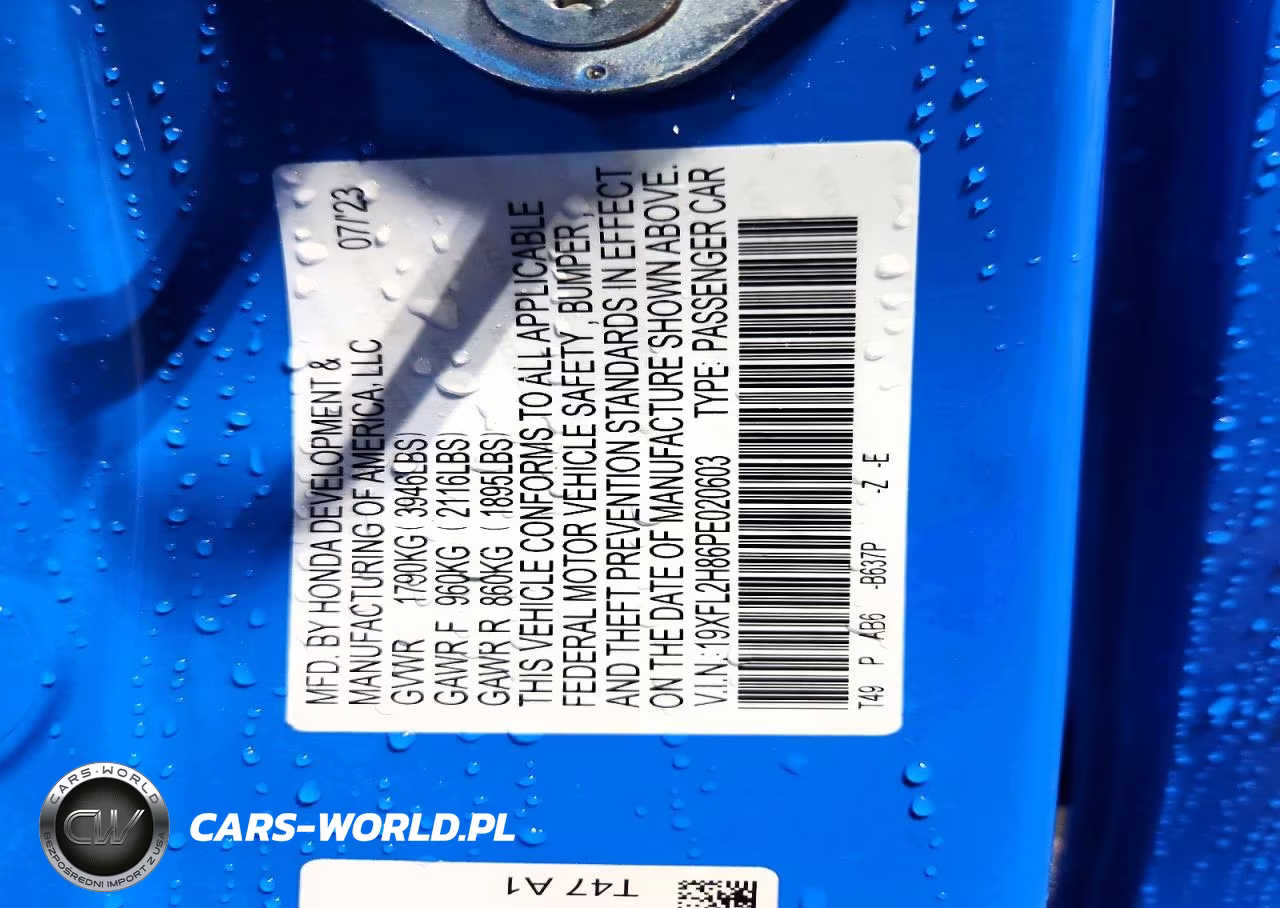 2023 Honda Civic Sport VIN:19XFL2H86PE020603 - 13