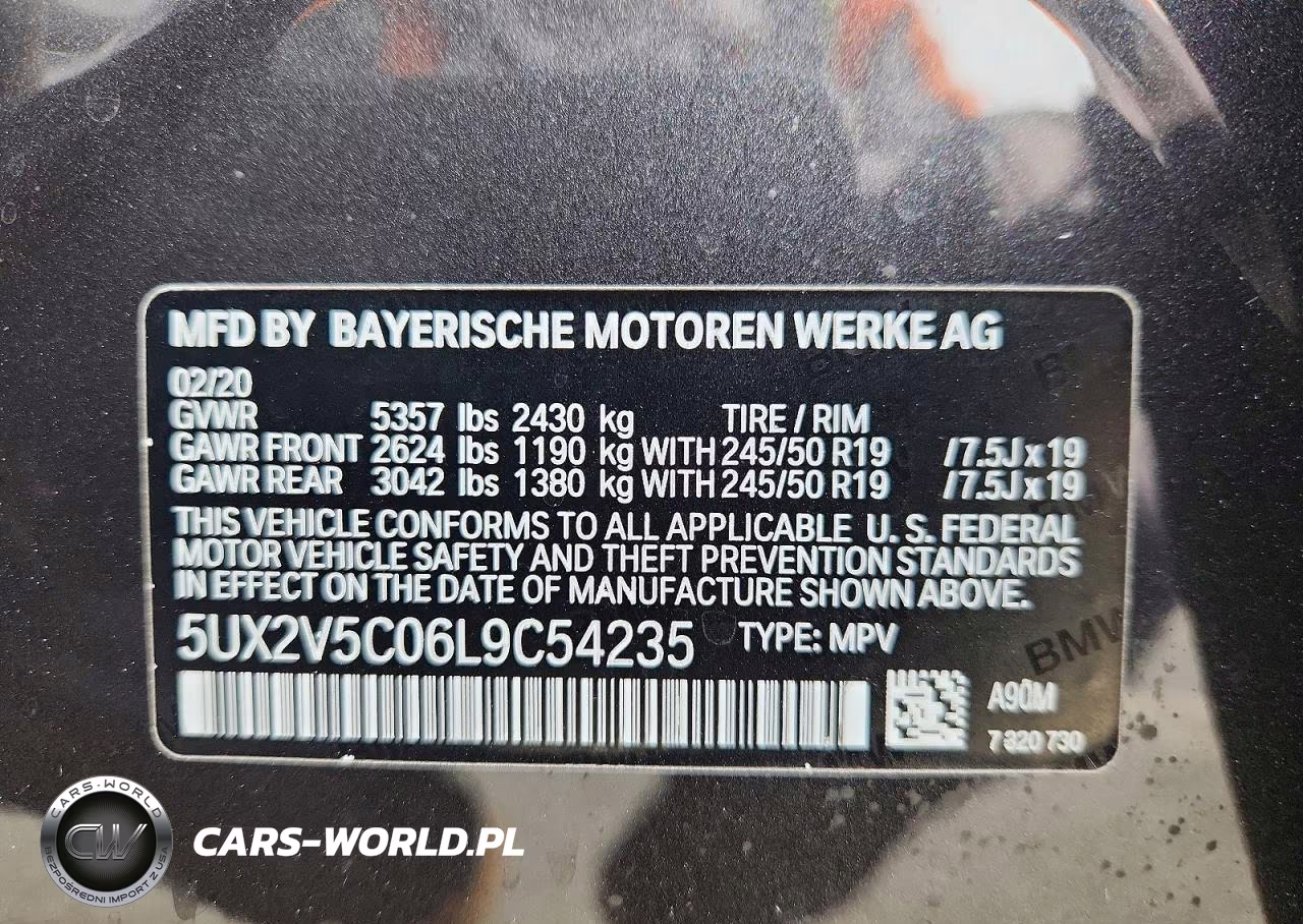 2020 BMW X4 xDrivem40I VIN:5UX2V5C06L9C54235 - 14