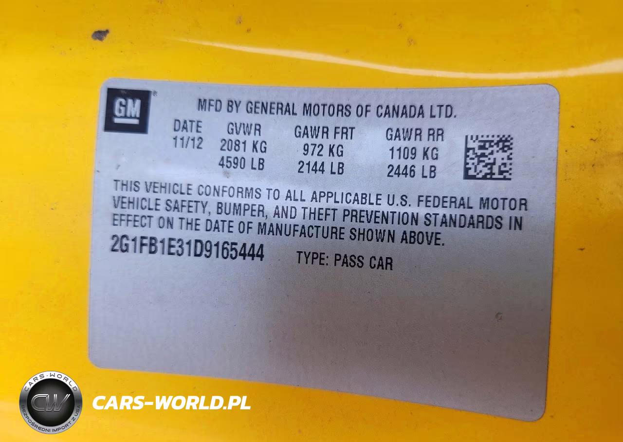2013 Chevrolet Camaro Lt VIN:2G1FB1E31D9165444 - 13
