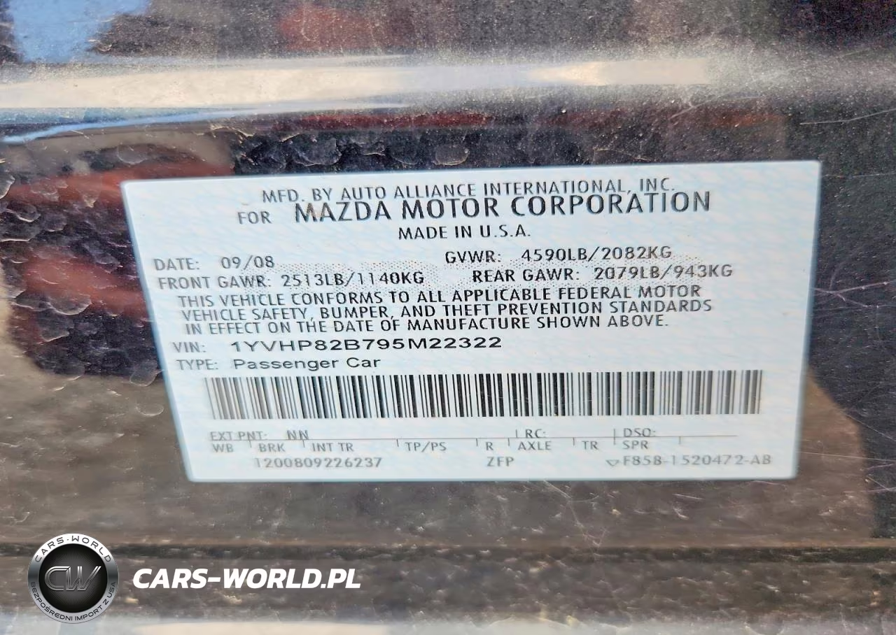 2009 Mazda 6 S VIN:1YVHP82B795M22322 - 13