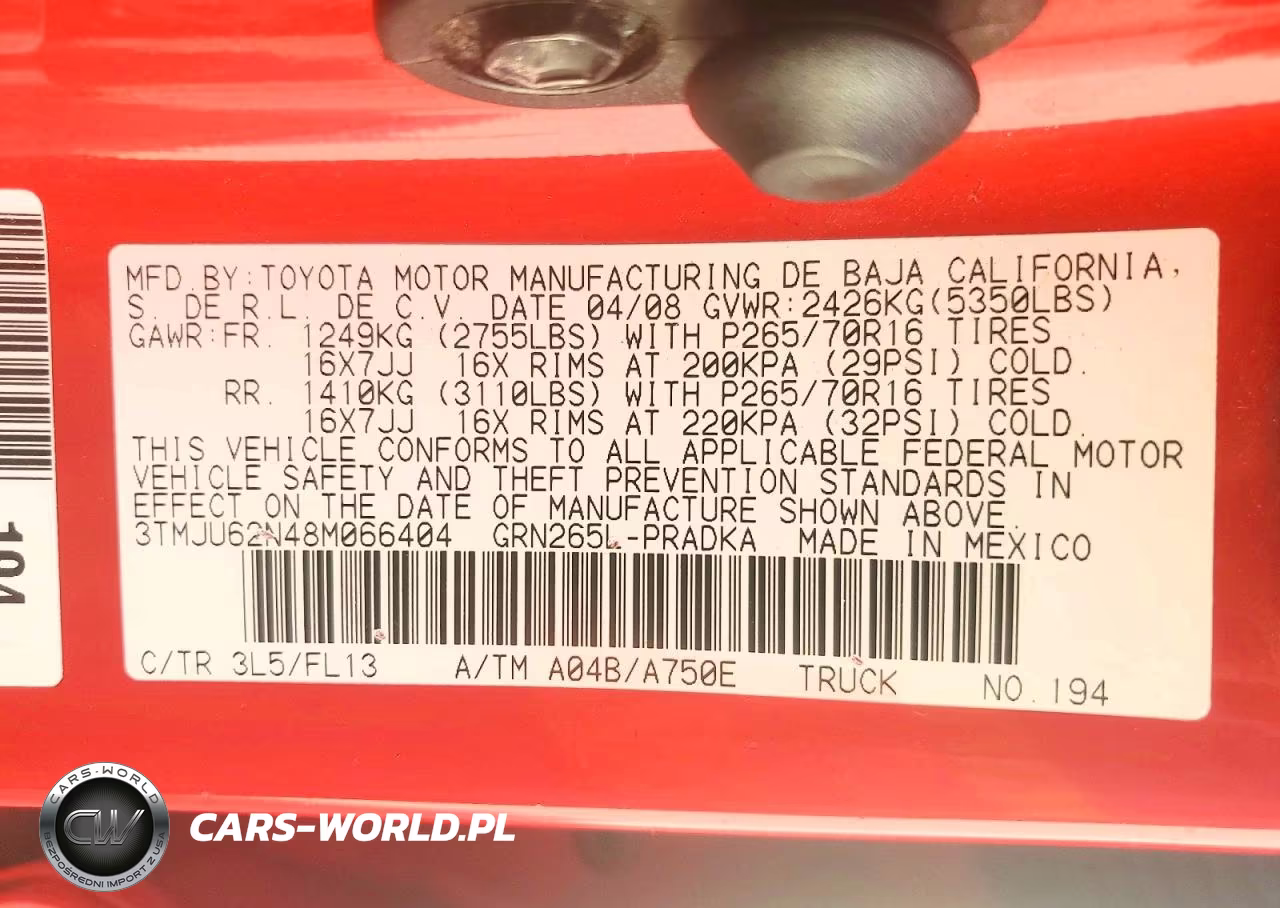 2008 Toyota Tacoma Double Cab Prerunner VIN:3TMJU62N48M066404 - 13