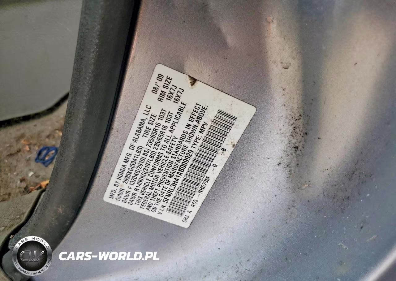 2010 Honda Odyssey Ex VIN:5FNRL3H41AB009929 - 13