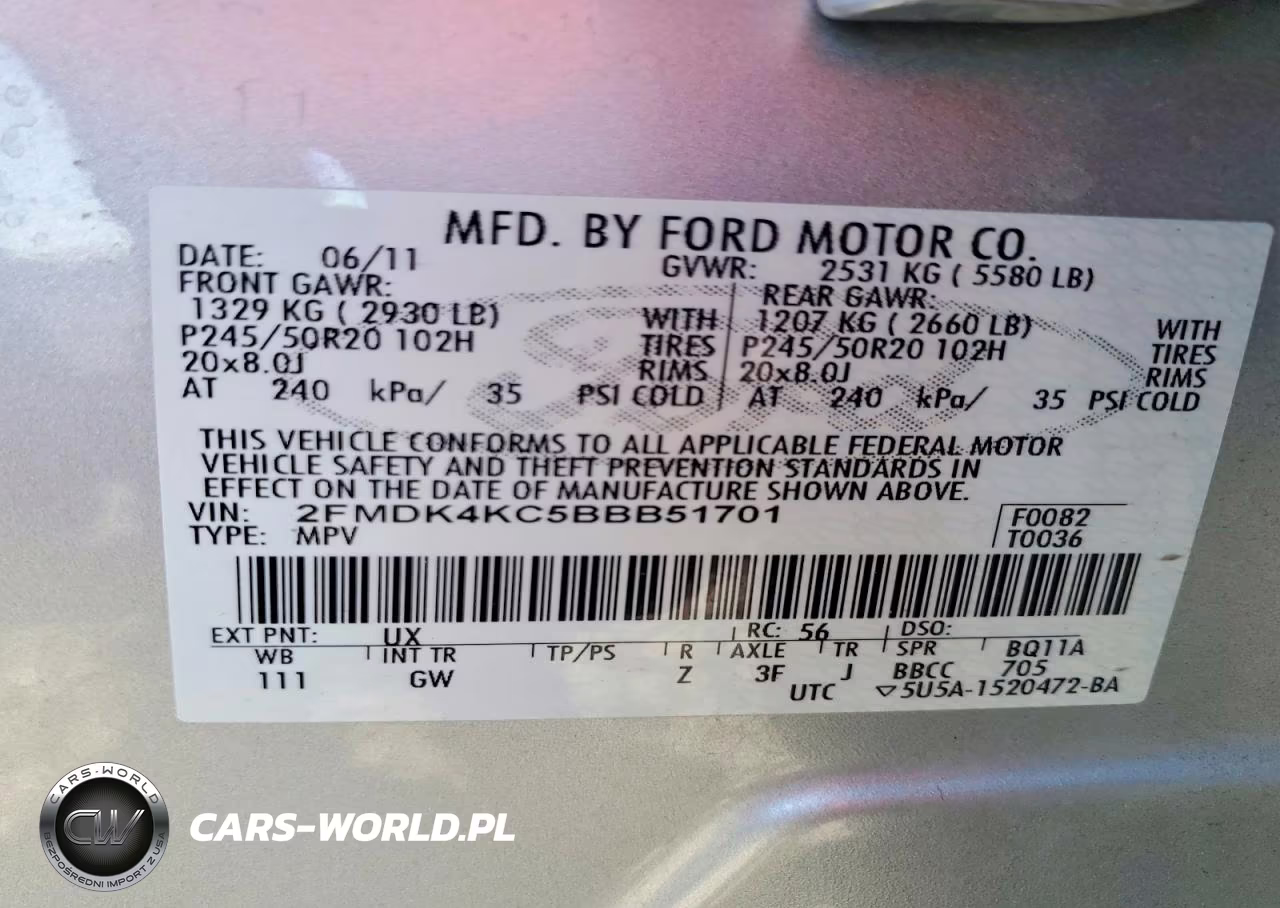 2011 Ford Edge Limited VIN:2FMDK4KC5BBB51701 - 13