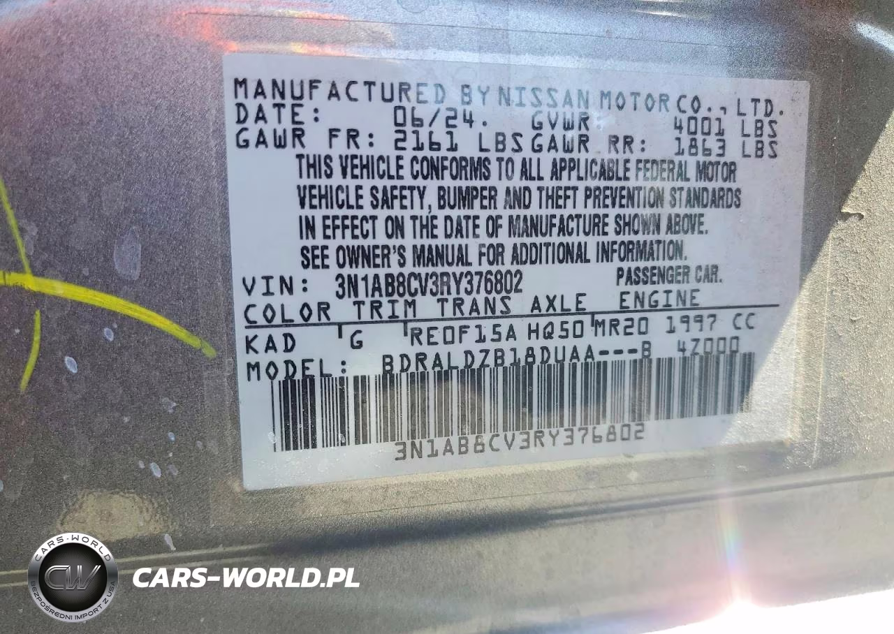 2024 Nissan Sentra Sv VIN:3N1AB8CV3RY376802 - 12