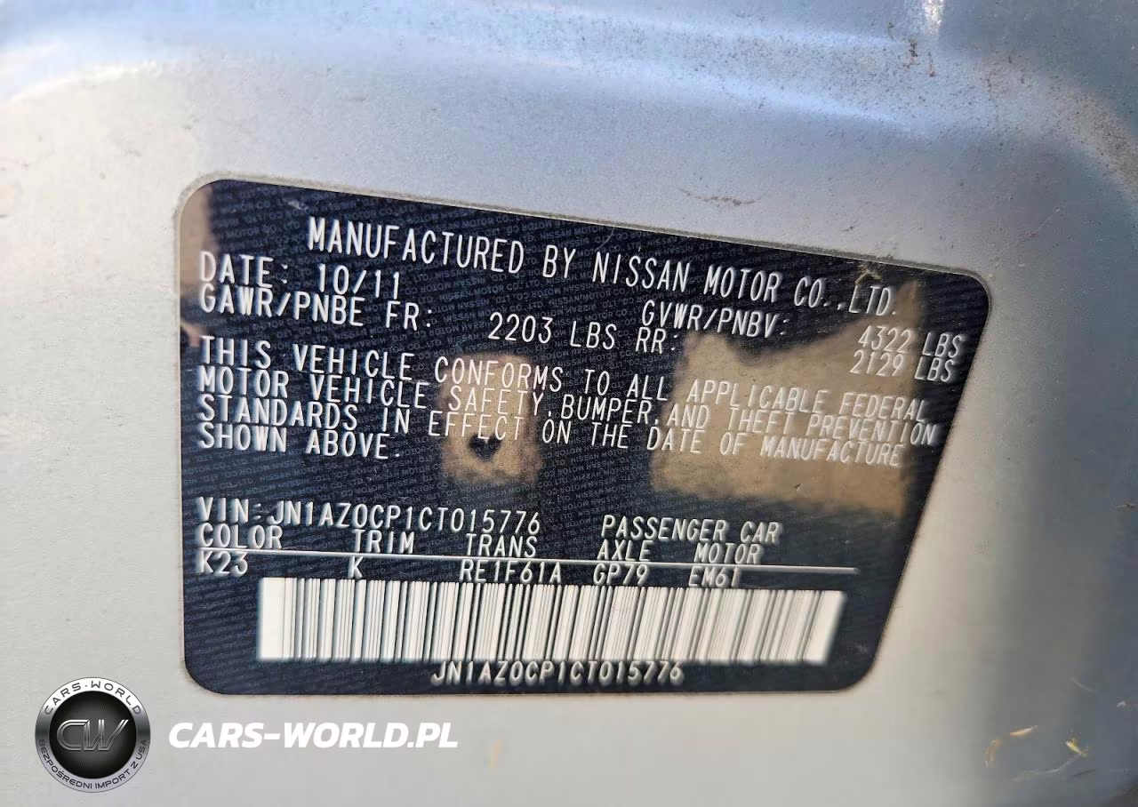 2012 Nissan Leaf Sv VIN:JN1AZ0CP1CT015776 - 12