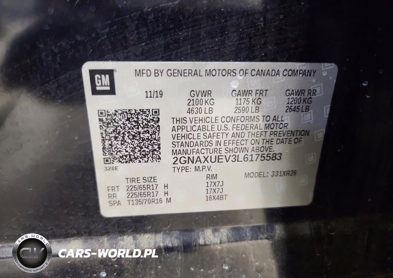 2020 Chevrolet Equinox Lt VIN:2GNAXUEV3L6175583 - 13