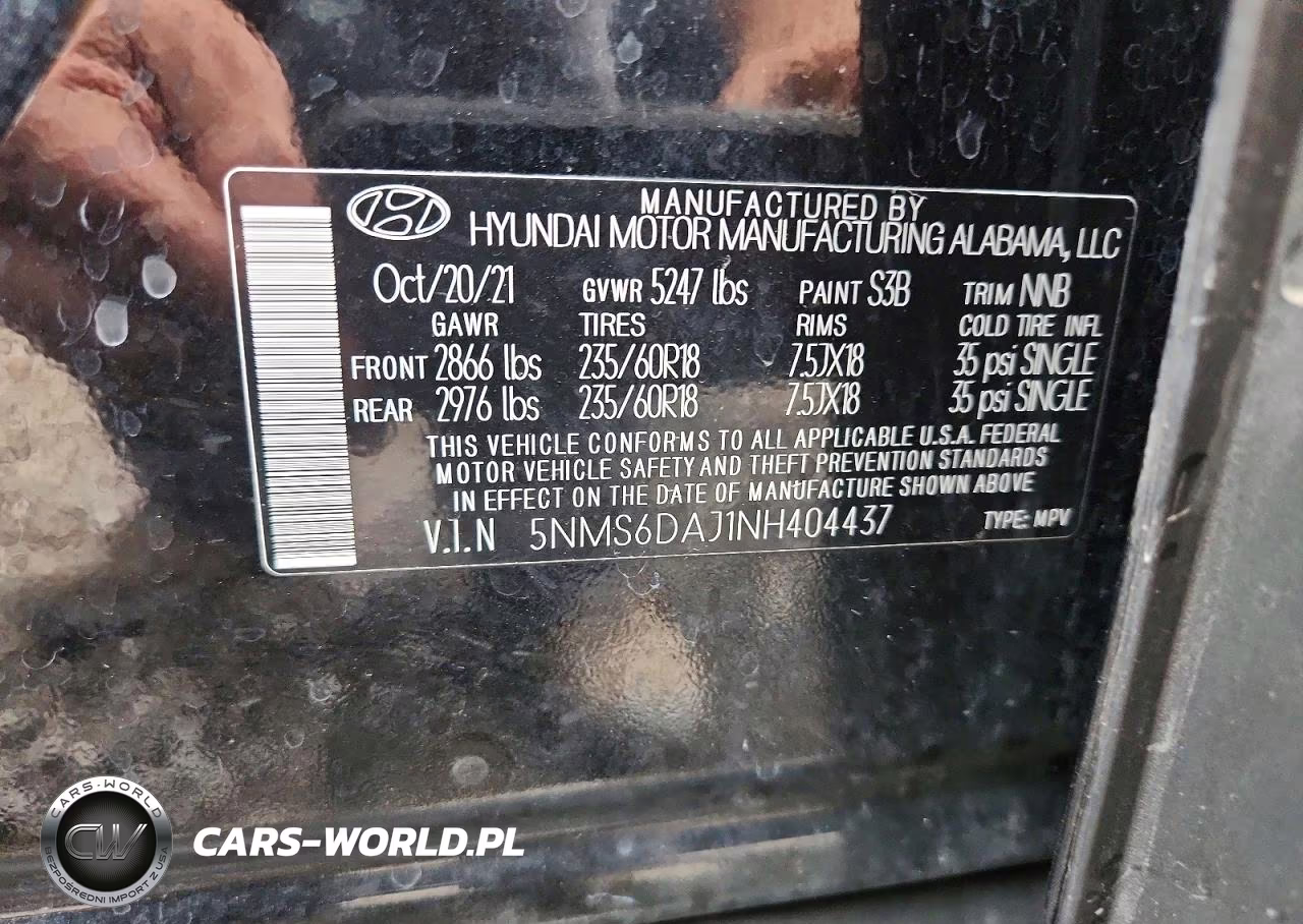 2022 Hyundai Santa Fe Xrt VIN:5NMS6DAJ1NH404437 - 13