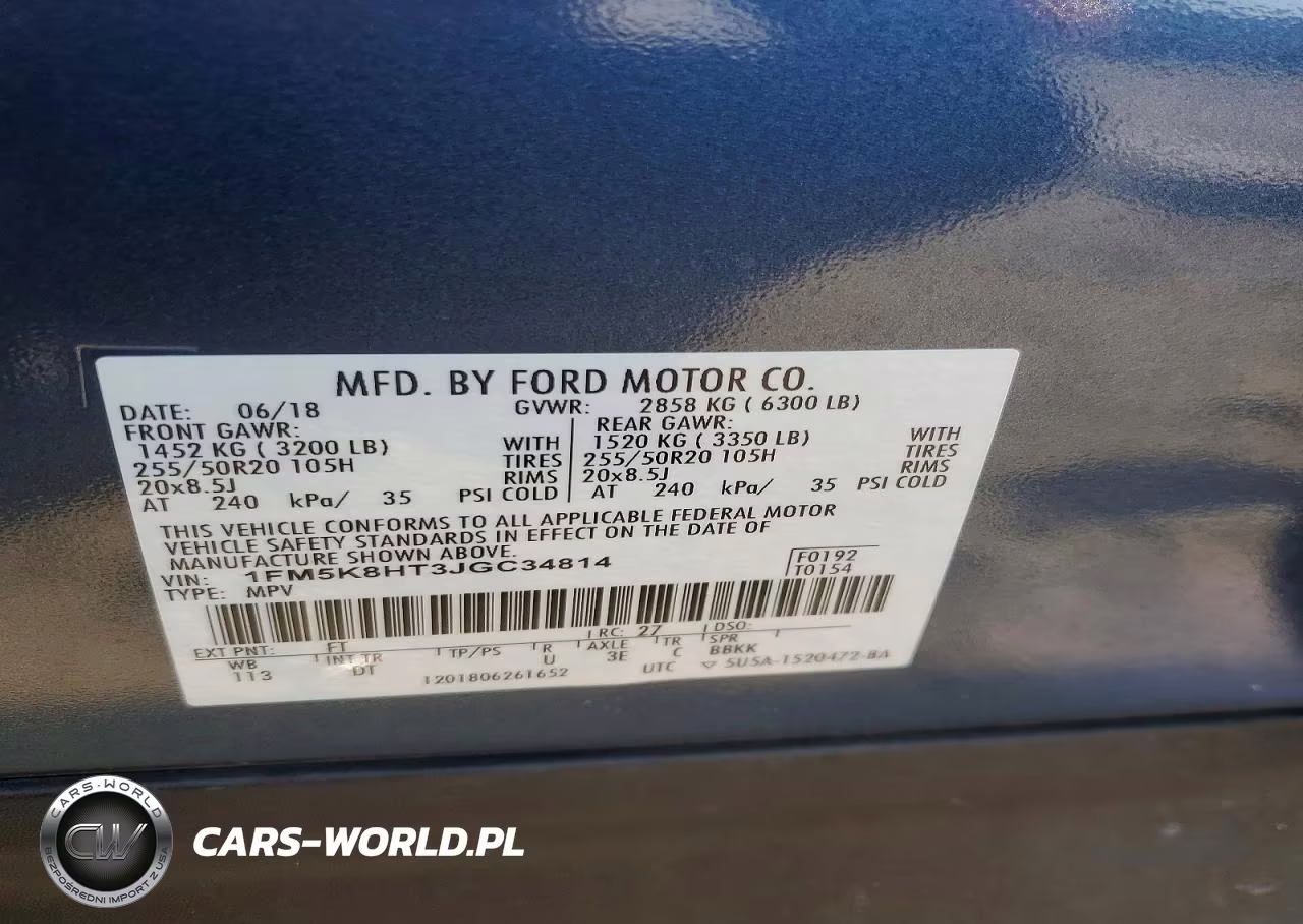 2018 Ford Explorer Platinum VIN:1FM5K8HT3JGC34814 - 12