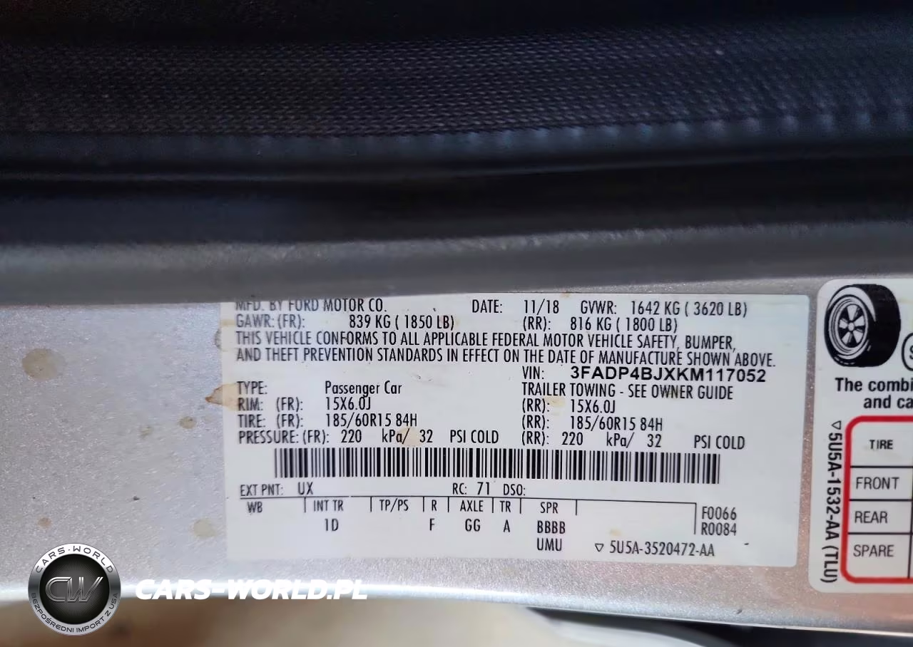 2019 Ford Fiesta Se VIN:3FADP4BJXKM117052 - 12