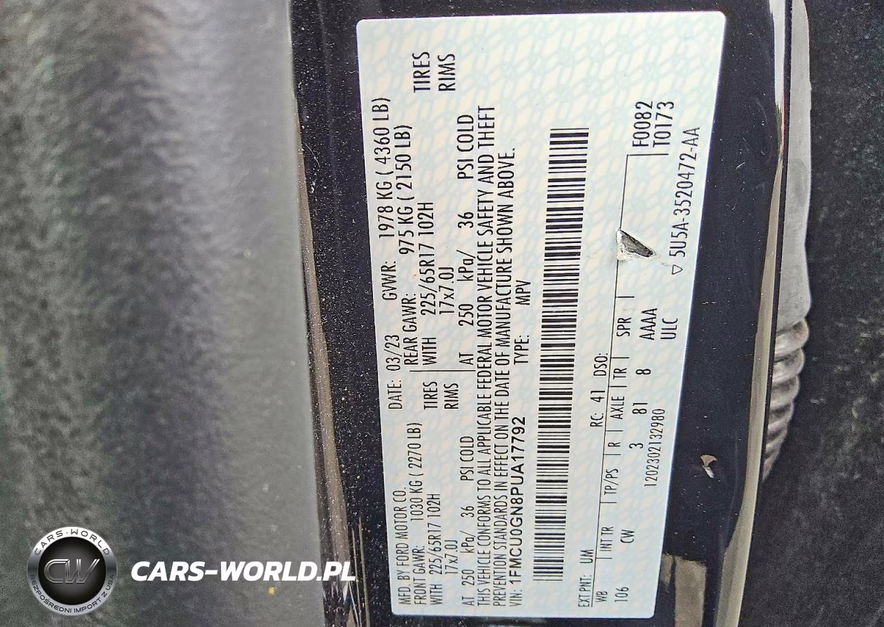 2023 Ford Escape Active VIN:1FMCU0GN8PUA17792 - 13