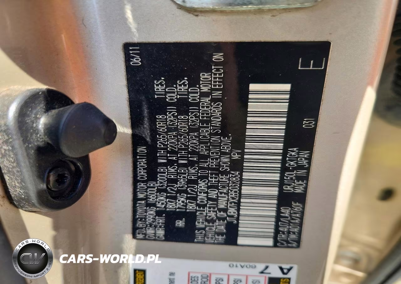 2011 Lexus Gx 460 VIN:JTJBM7FX2B5032834 - 13