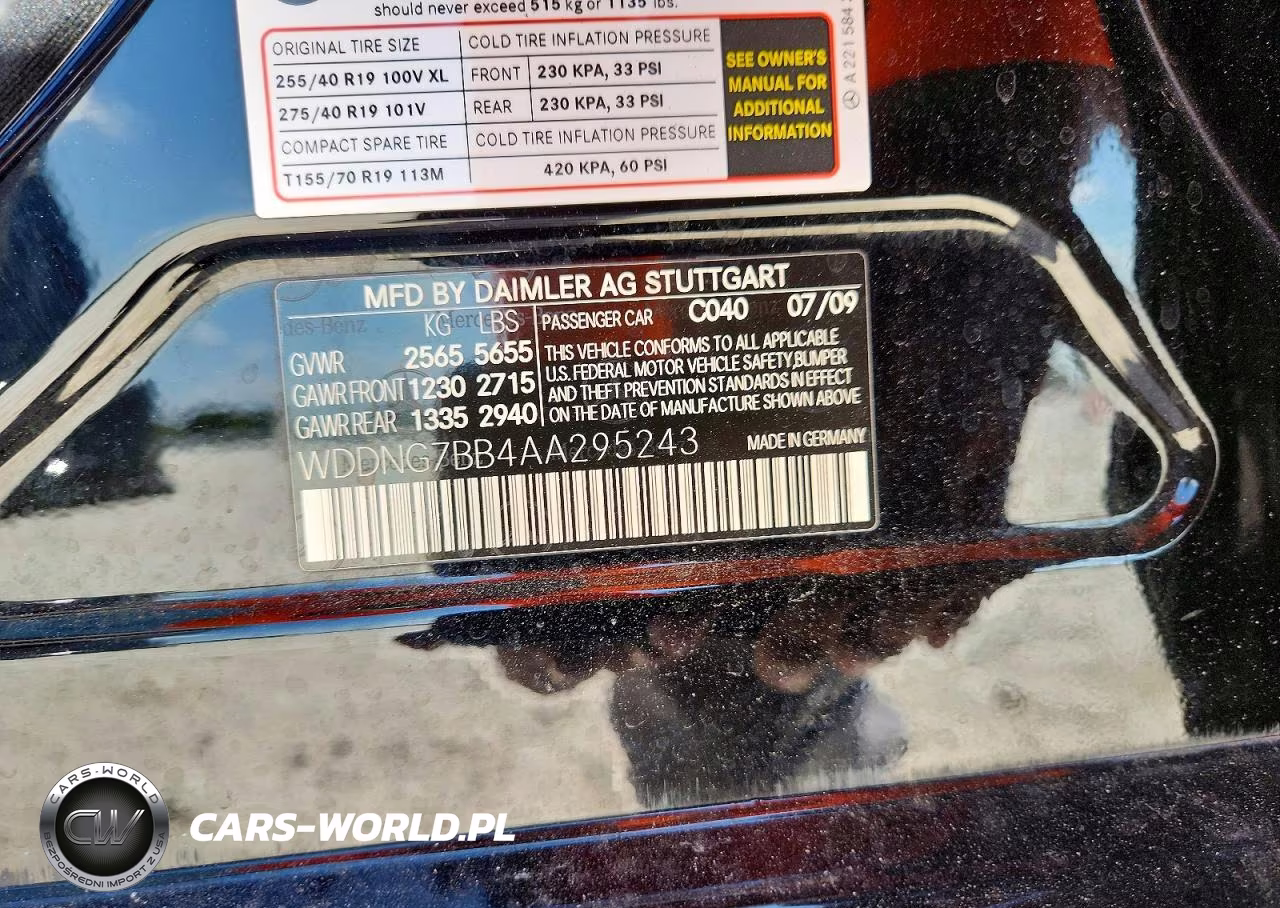 2010 MERCEDES-BENZ S 550 VIN:WDDNG7BB4AA295243 - 12