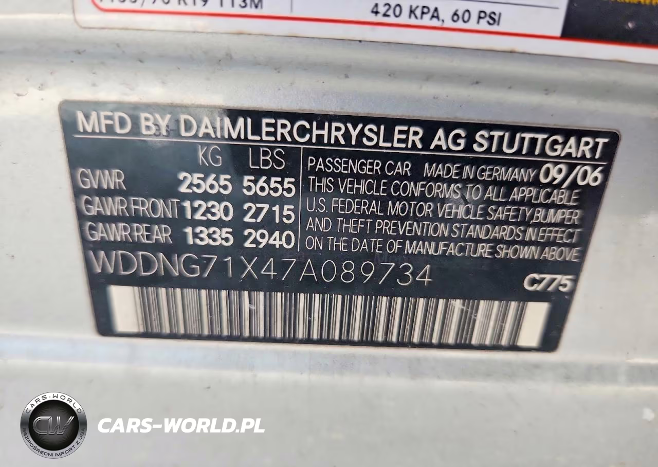 2007 Mercedes-Benz S550 VIN:WDDNG71X47A089734 - 12