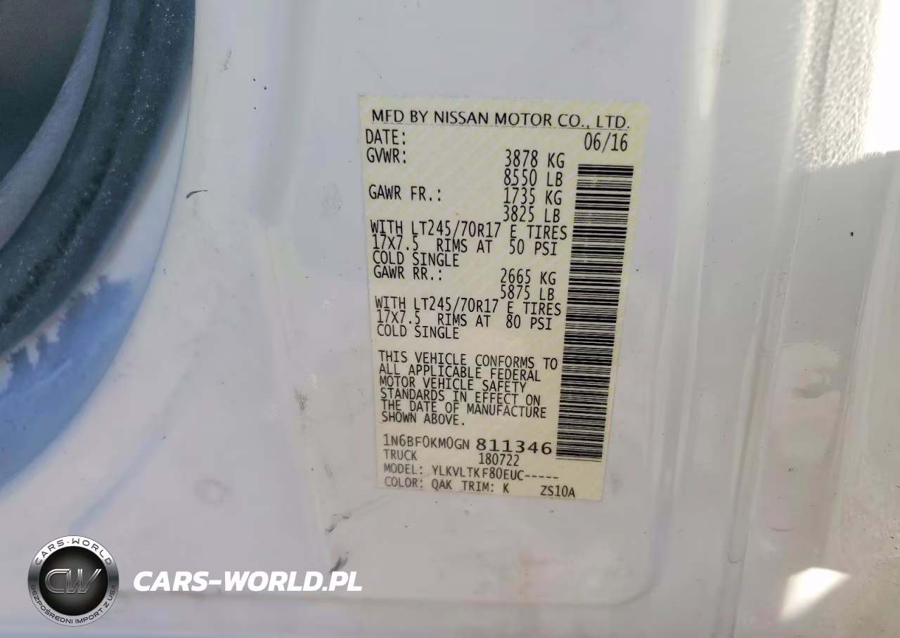2016 Nissan Nv 1500 Sv VIN:1N6BF0KM0GN811346 - 13