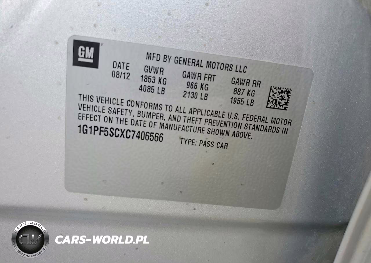 2012 Chevrolet Cruze Lt VIN:1G1PF5SCXC7406566 - 13