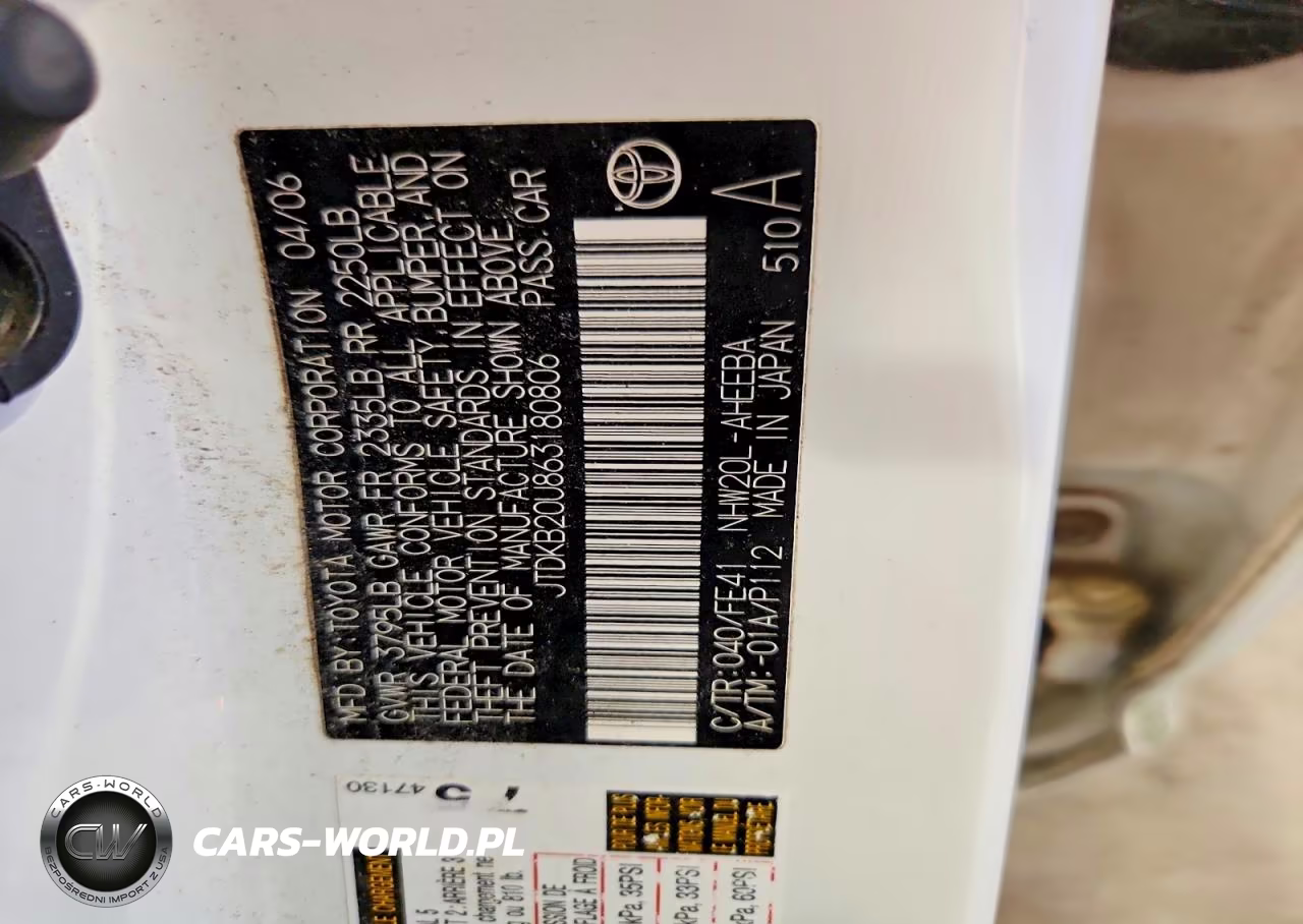 2006 Toyota Prius Base VIN:JTDKB20U863180806 - 12