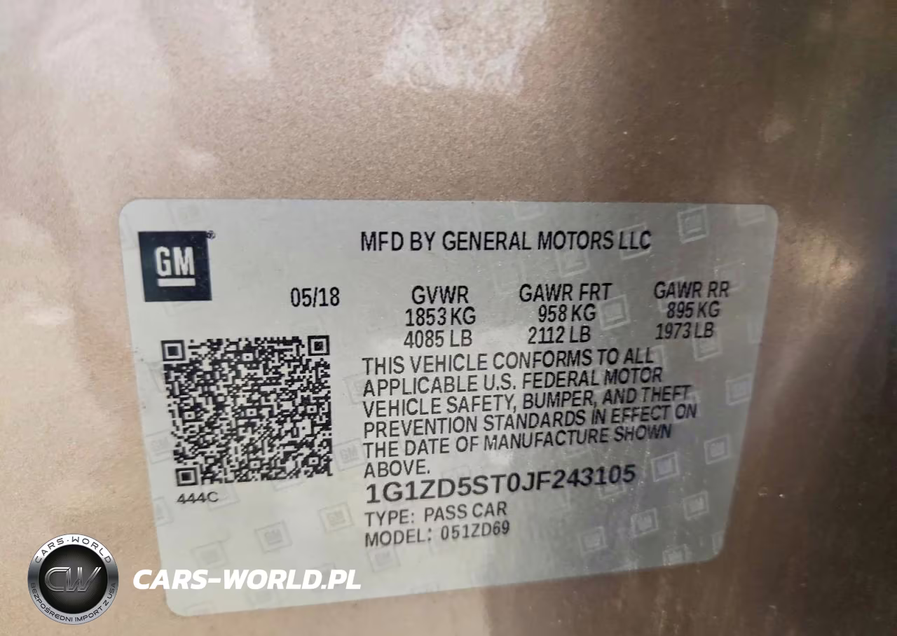 2018 Chevrolet Malibu Lt VIN:1G1ZD5ST0JF243105 - 12
