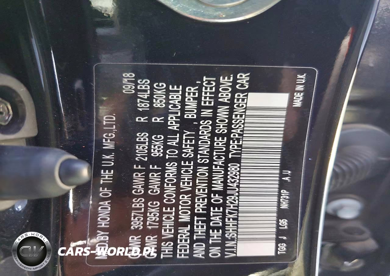 2018 Honda Civic Lx VIN:SHHFK7H29JU432980 - 12