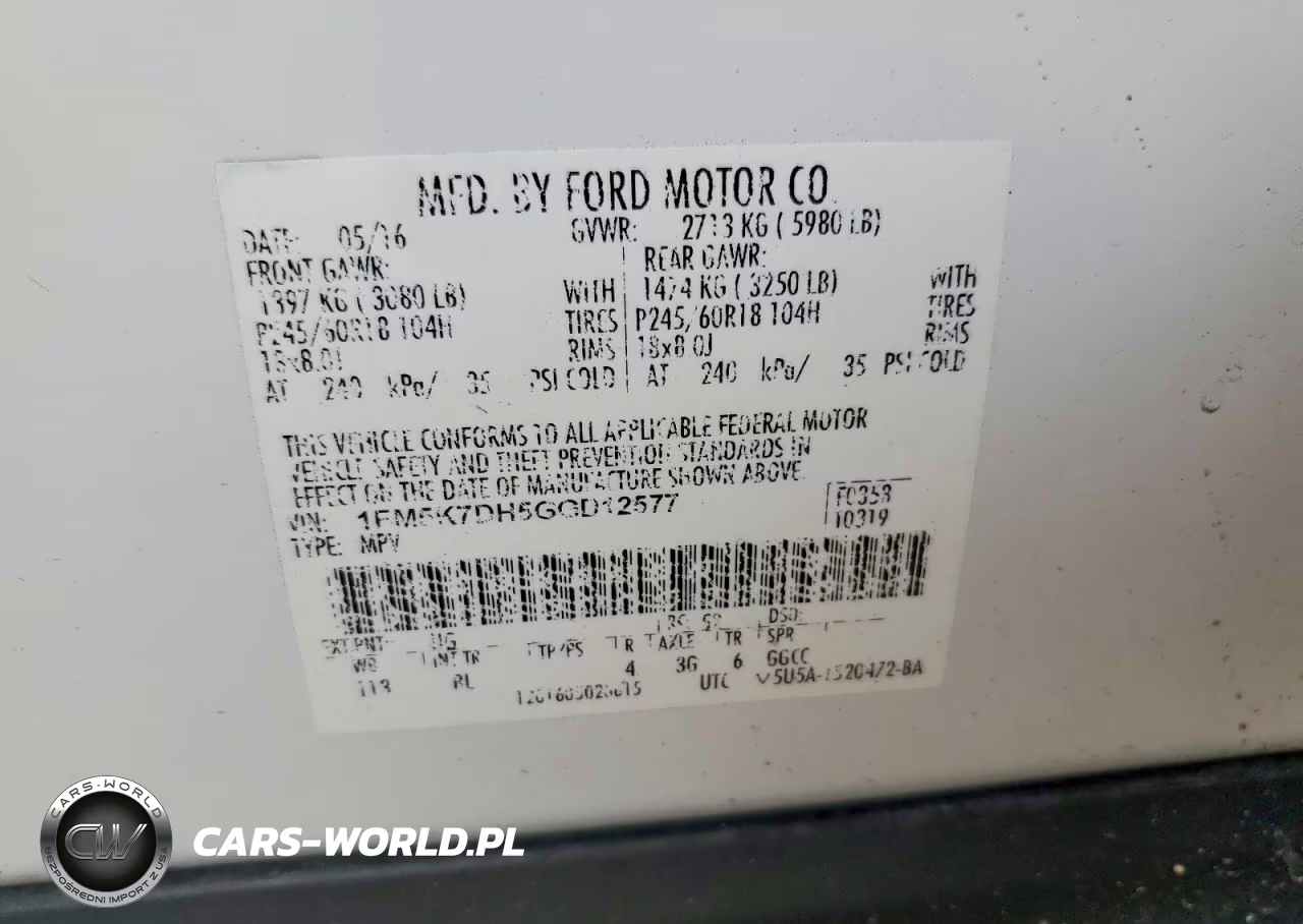 2016 Ford Explorer Xlt VIN:1FM5K7DH5GGD12577 - 12