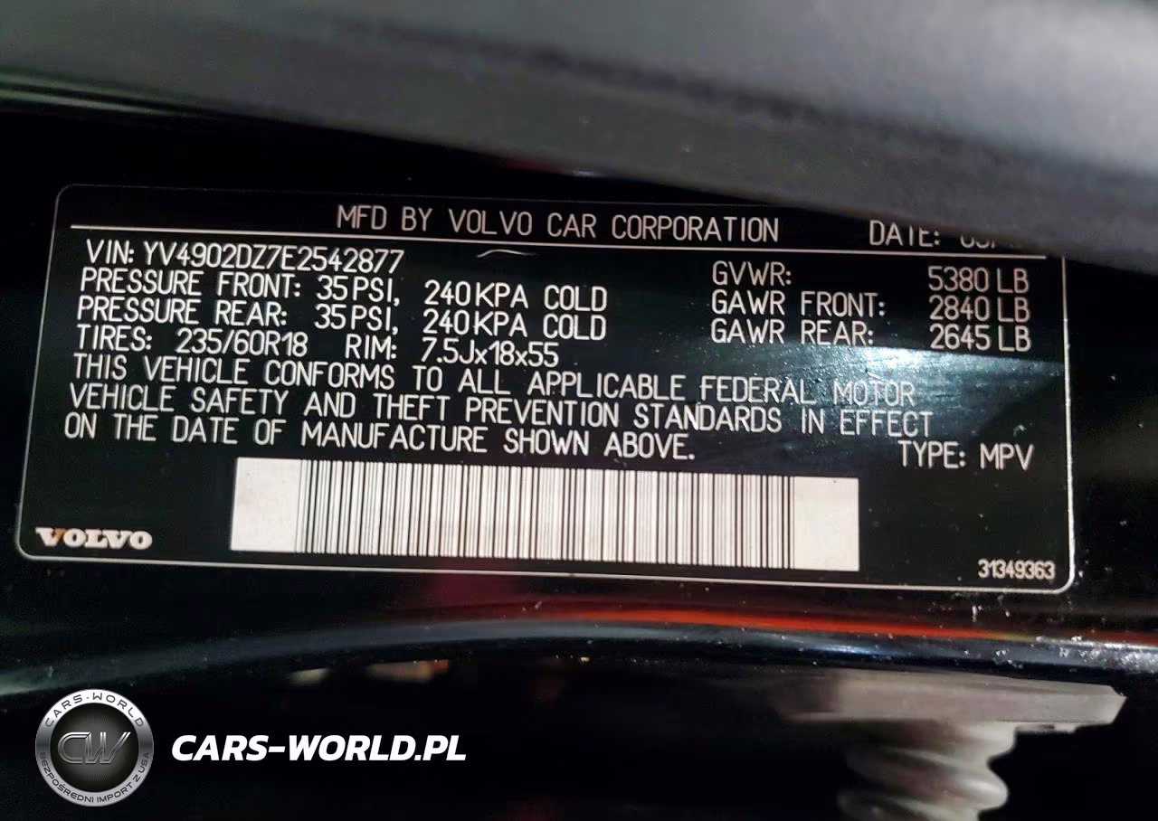2014 Volvo Xc60 T6 VIN:YV4902DZ7E2542877 - 13
