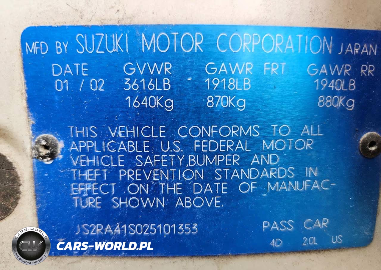 2002 Suzuki Aerio S VIN:JS2RA41S025101353 - 12