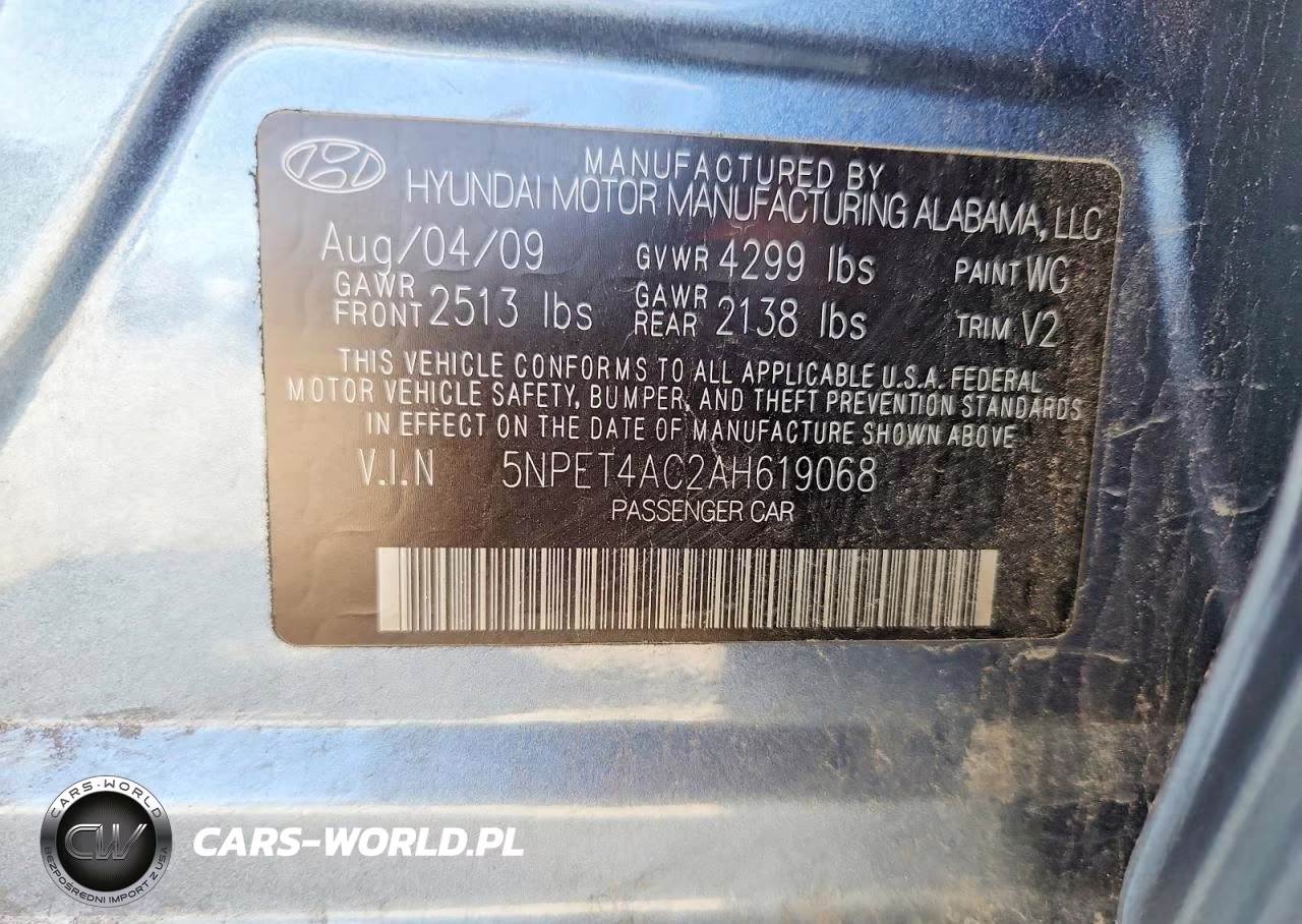 2010 Hyundai Sonata Gls VIN:5NPET4AC2AH619068 - 12
