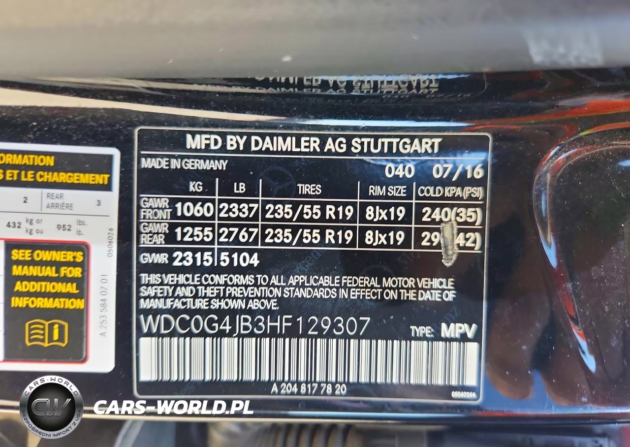 2017 Mercedes-Benz Glc 300 VIN:WDC0G4JB3HF129307 - 12