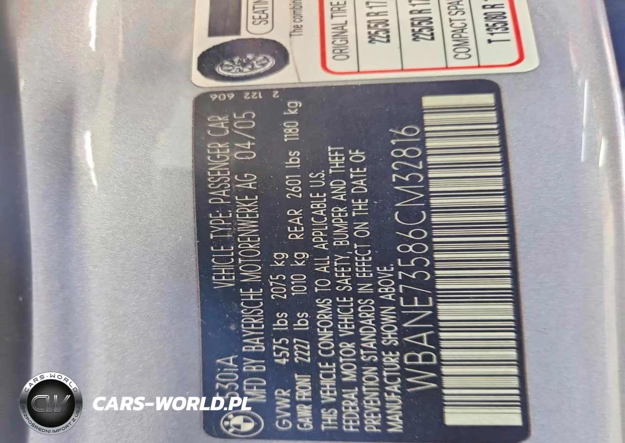 2006 BMW 530 I VIN:WBANE73586CM32816 - 12