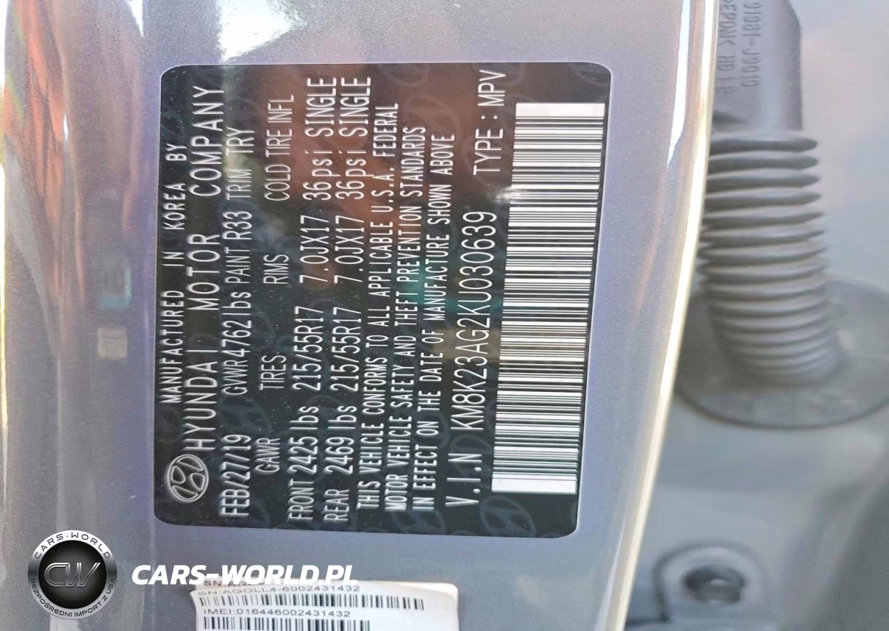 2019 Hyundai Kona Sel VIN:KM8K23AG2KU030639 - 13