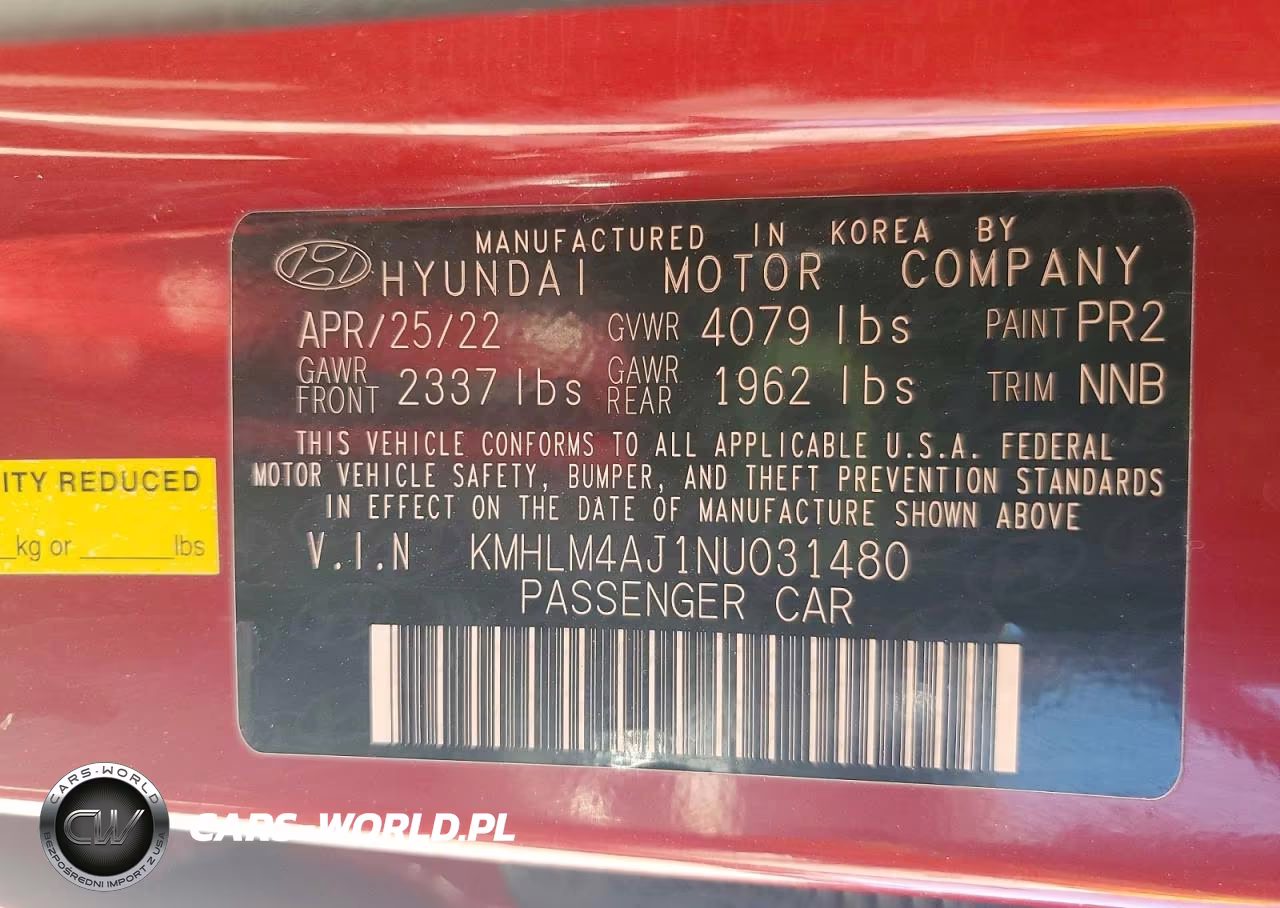2022 Hyundai Elantra Blue VIN:KMHLM4AJ1NU031480 - 12