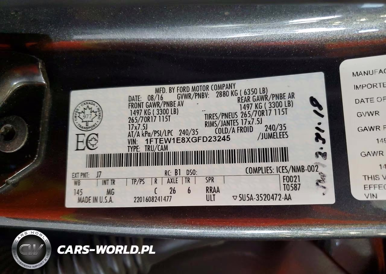 2016 Ford F150 Supercrew VIN:1FTEW1E8XGFD23245 - 12
