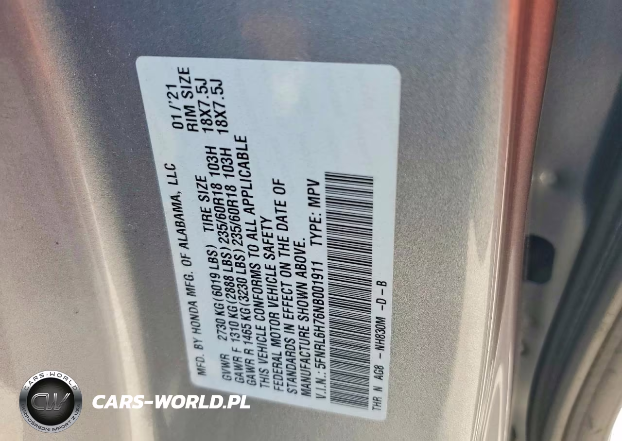 2022 Honda Odyssey Exl VIN:5FNRL6H76NB001911 - 13