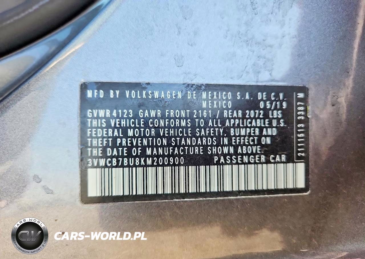2019 Volkswagen Jetta S VIN:3VWCB7BU8KM200900 - 12