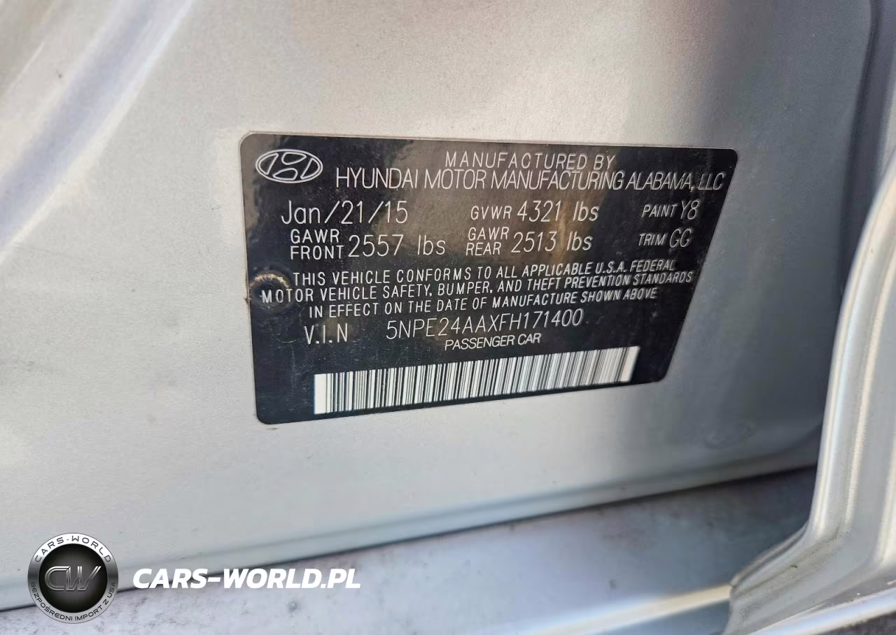 2015 Hyundai Sonata Eco VIN:5NPE24AAXFH171400 - 12