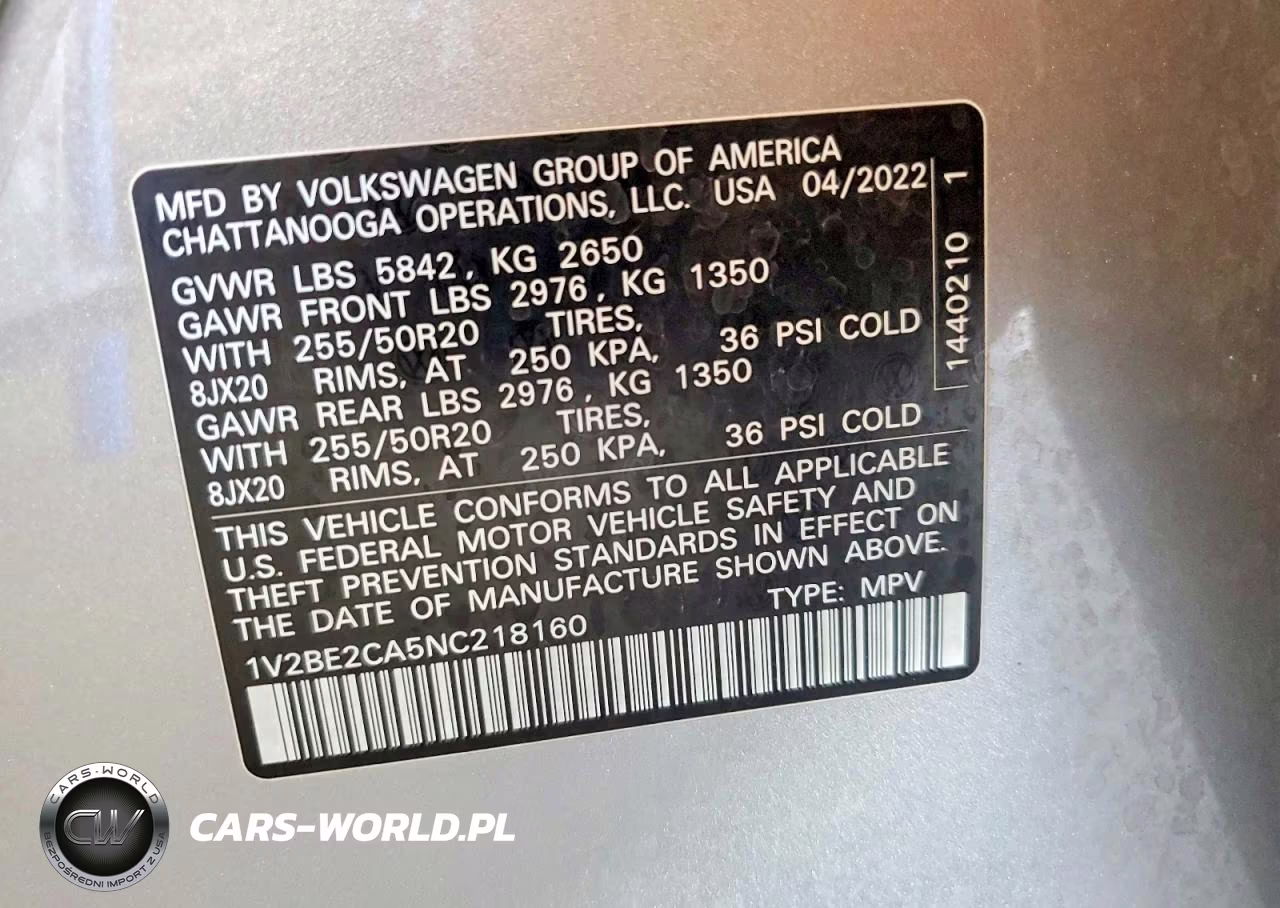 2022 Volkswagen Atlas Cross Sport Sel VIN:1V2BE2CA5NC218160 - 14