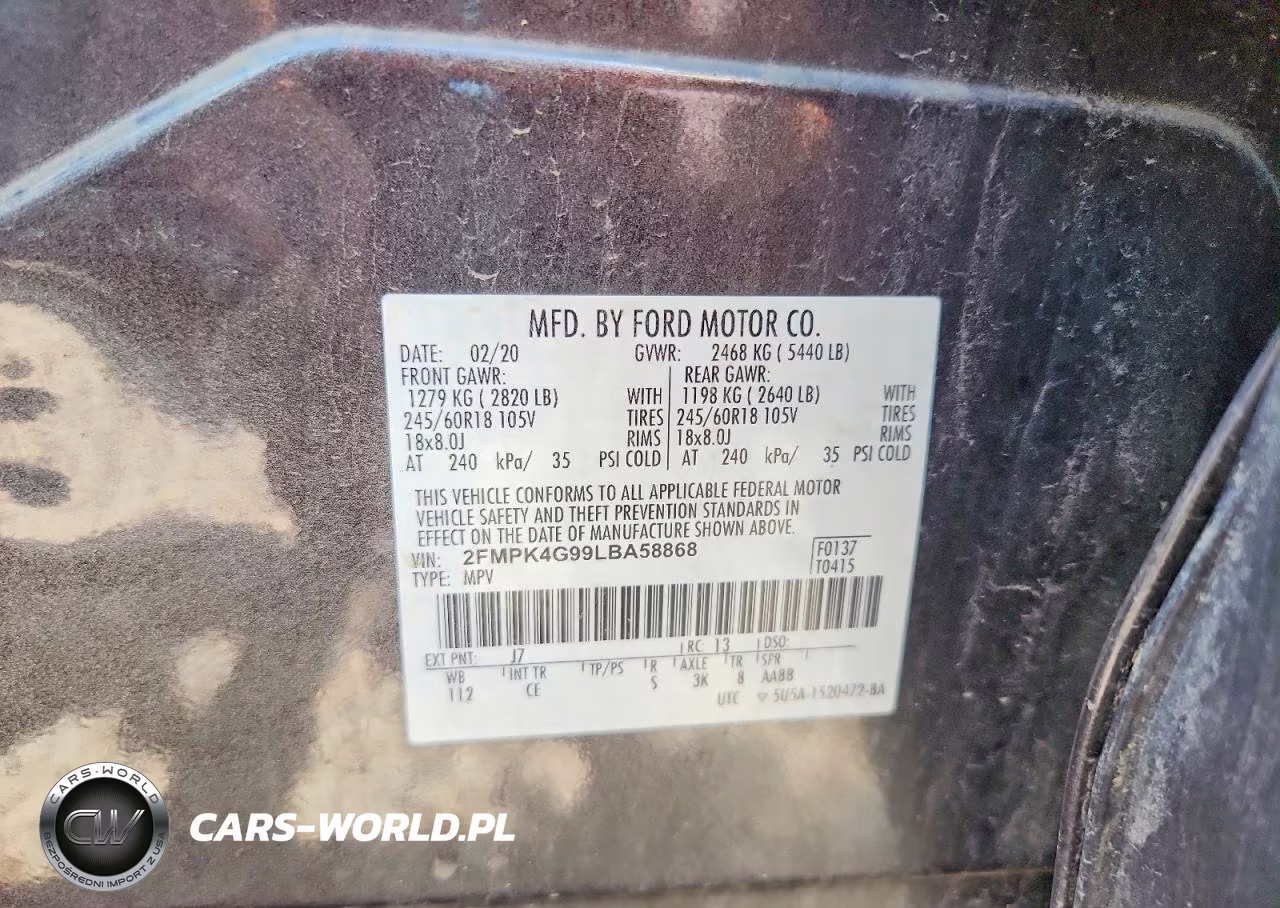 2020 Ford Edge Se VIN:2FMPK4G99LBA58868 - 14