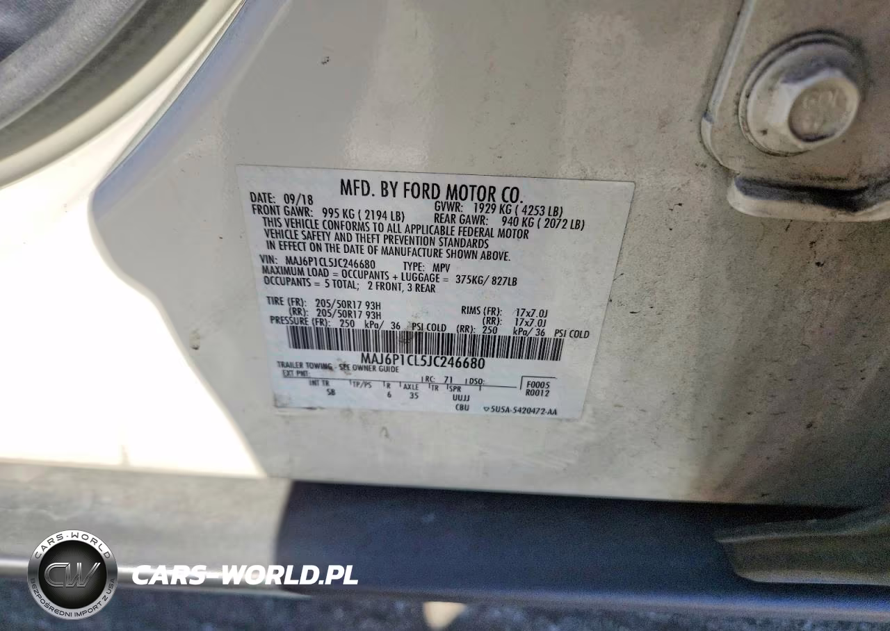 2018 Ford Ecosport Ses VIN:MAJ6P1CL5JC246680 - 13