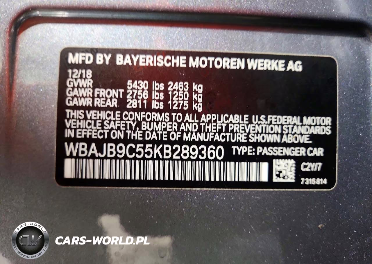 2019 BMW M550Xi VIN:WBAJB9C55KB289360 - 12