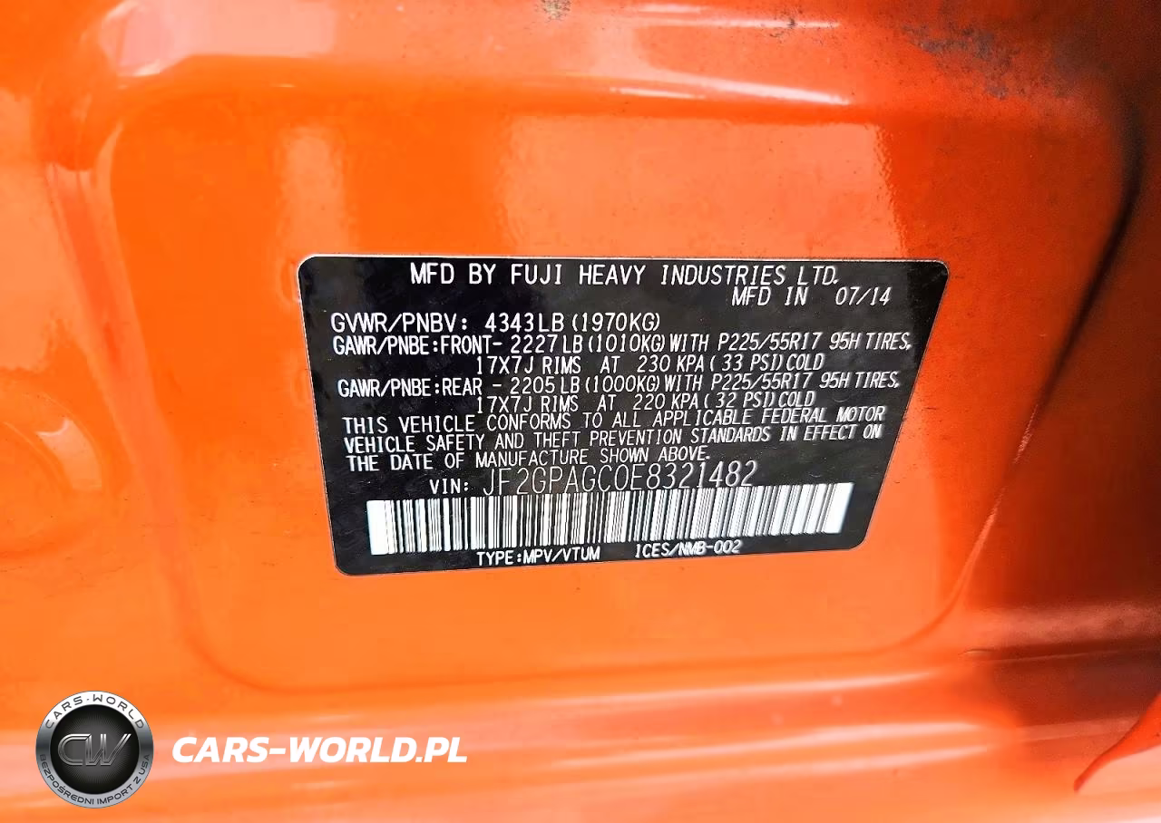 2014 Subaru Xv Crosstrek 2.0 Limited VIN:JF2GPAGC0E8321482 - 13