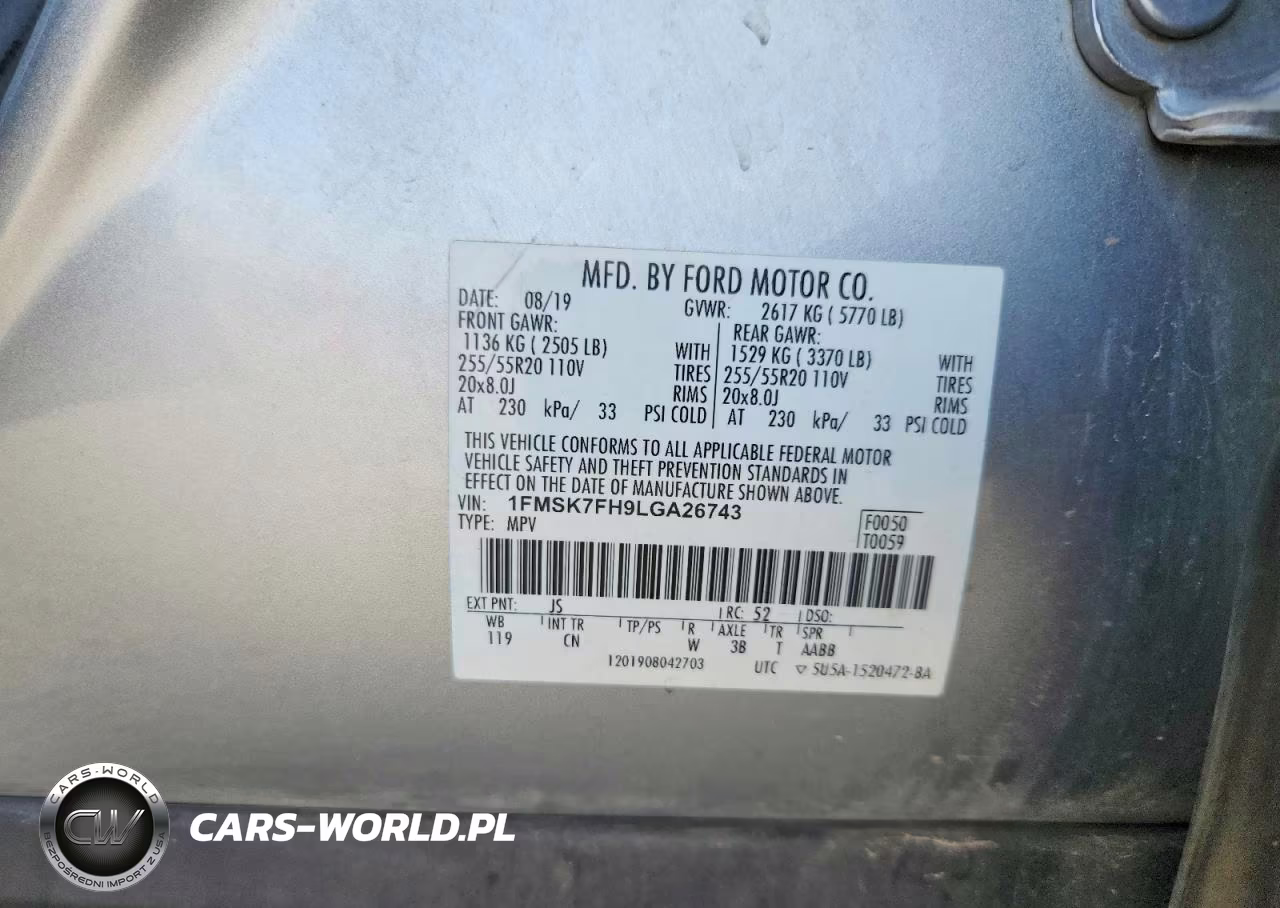 2020 Ford Explorer Limited VIN:1FMSK7FH9LGA26743 - 13