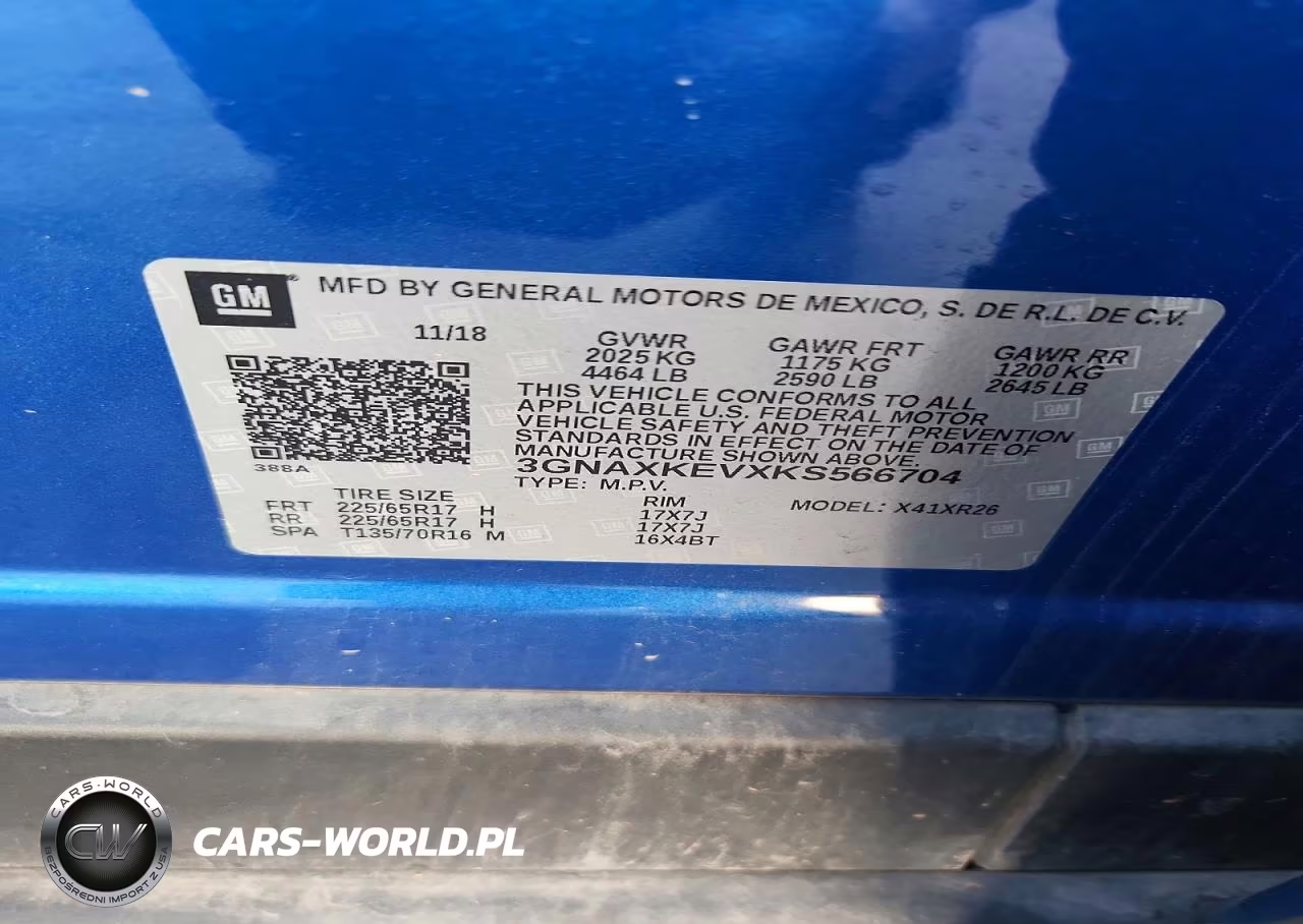 2019 Chevrolet Equinox Lt VIN:3GNAXKEVXKS566704 - 14