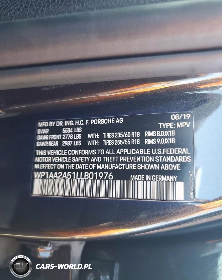 2020 Porsche Macan VIN:WP1AA2A51LLB01976 - 14