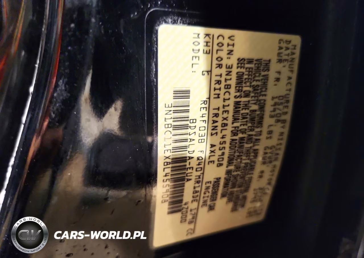 2008 Nissan Versa 1.8 S VIN:3N1BC11EX8L455908 - 12