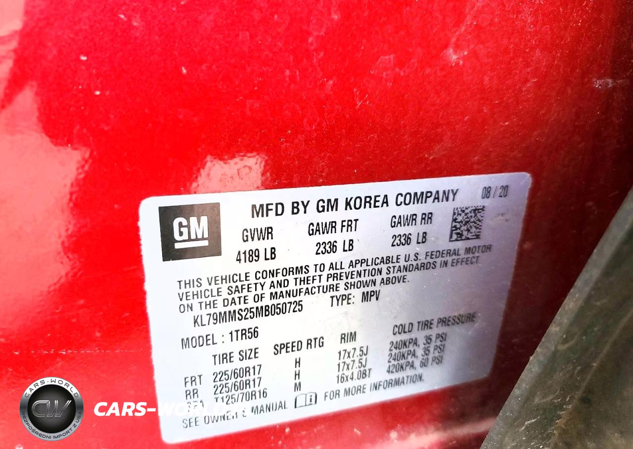 2021 Chevrolet Trailblazer Ls VIN:KL79MMS25MB050725 - 12