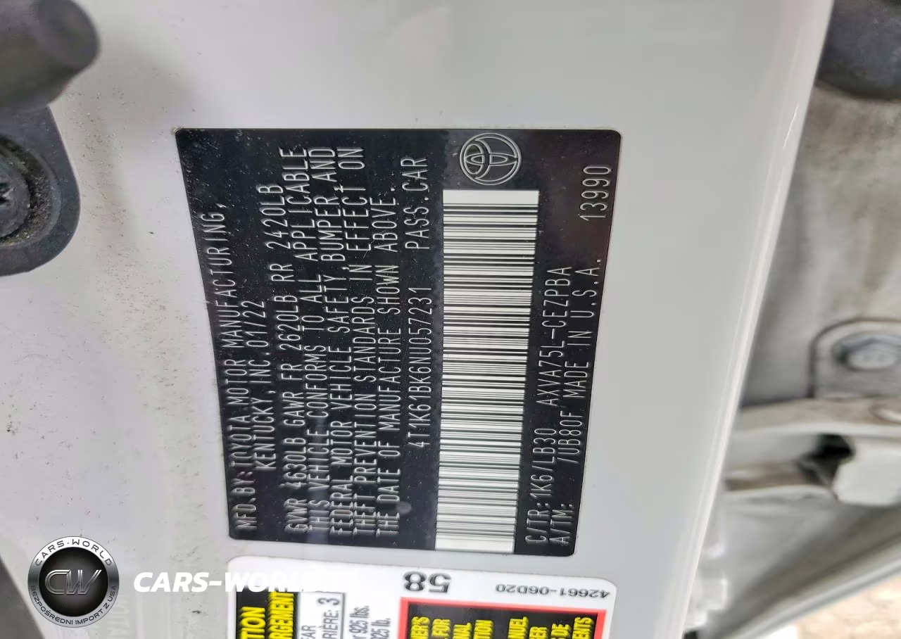 2022 Toyota Camry Xse VIN:4T1K61BK6NU057231 - 12