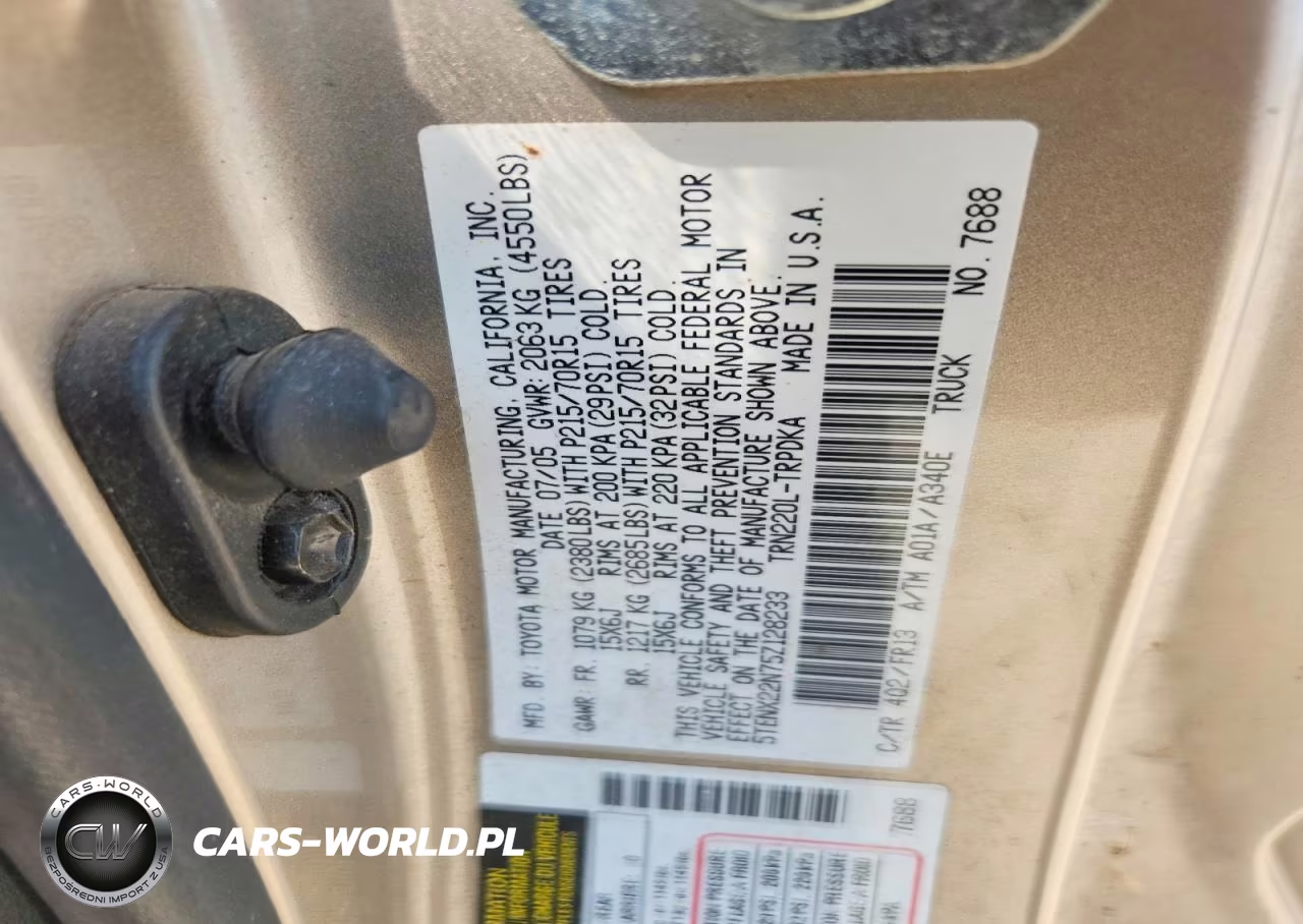 2005 Toyota Tacoma Base VIN:5TENX22N75Z128233 - 13