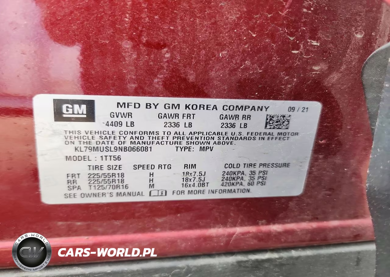 2022 Chevrolet Trailblazer Rs VIN:KL79MUSL9NB066081 - 13