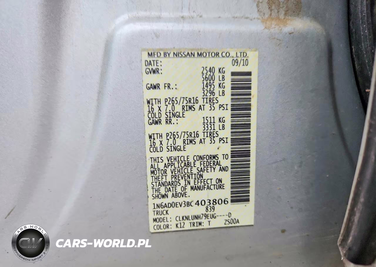 2011 Nissan Frontier S VIN:1N6AD0EV3BC403806 - 12