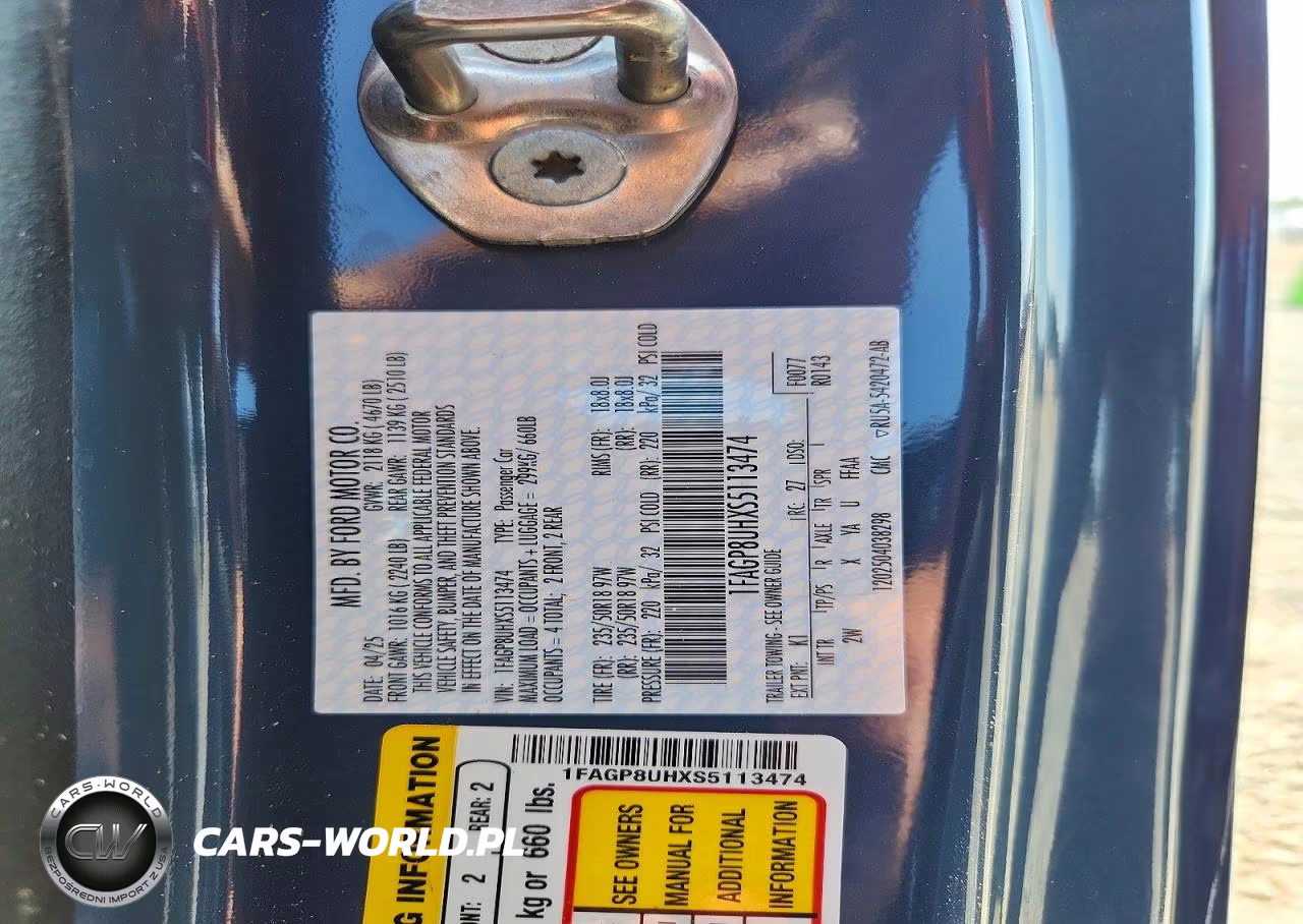 2025 Ford Mustang VIN:1FAGP8UHXS5113474 - 12