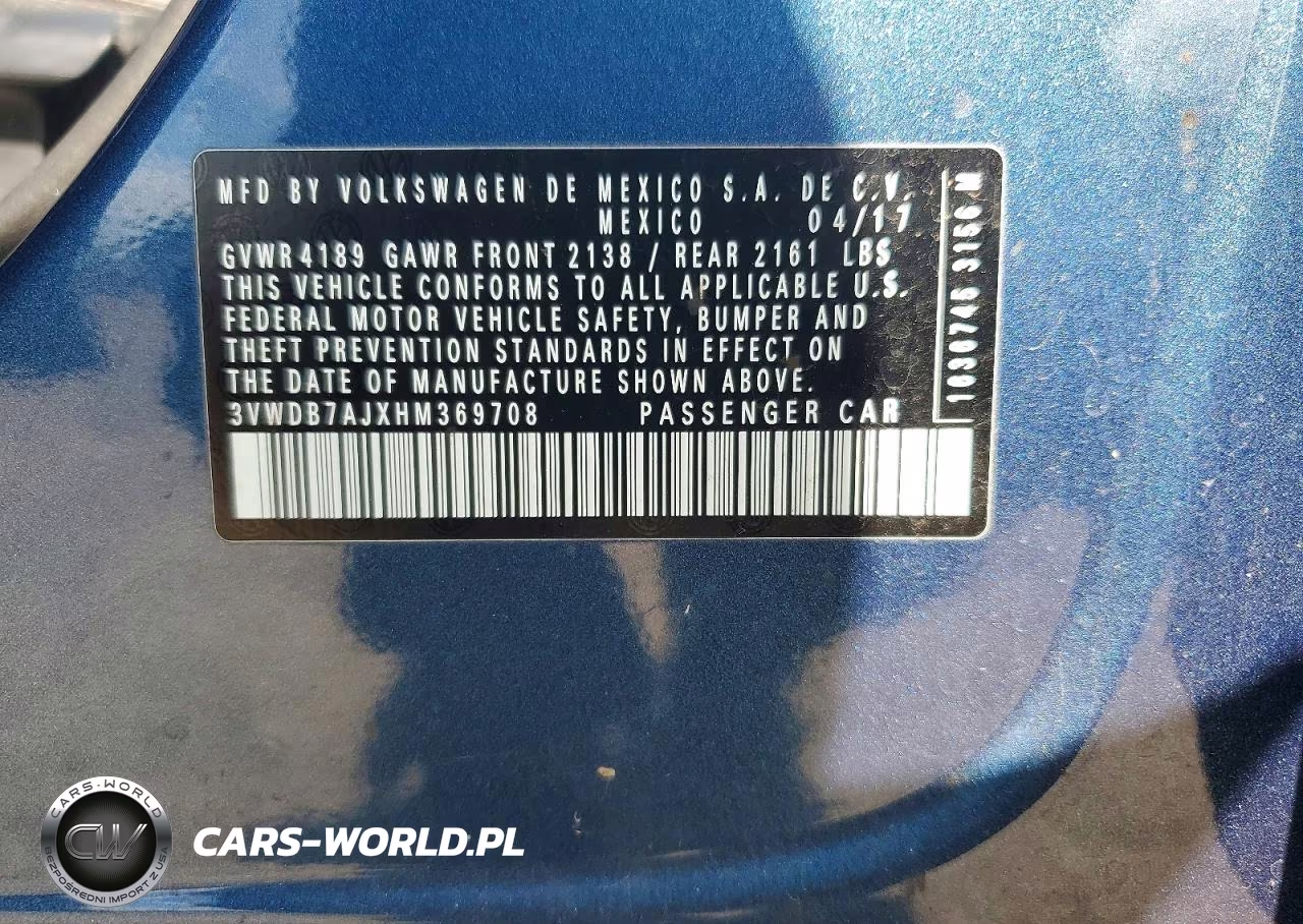 2017 Volkswagen Jetta Se VIN:3VWDB7AJXHM369708 - 12